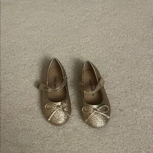 Gold Sparkle Kids Dress Shoes